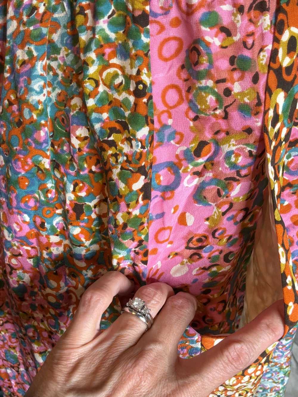 Maeve Pink Multi Silk Confetti Fit & Flare Mini Sundress Size Large - Picture 5 of 7